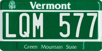 VT license plate LQM577