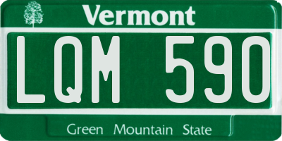 VT license plate LQM590