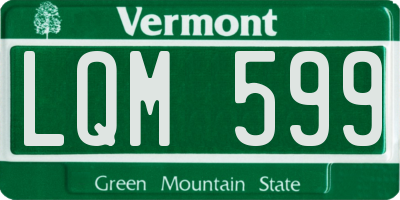 VT license plate LQM599