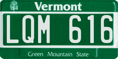VT license plate LQM616