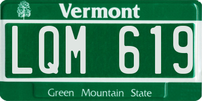 VT license plate LQM619