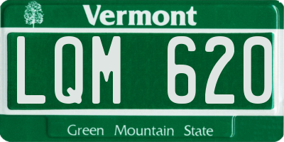 VT license plate LQM620