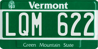 VT license plate LQM622