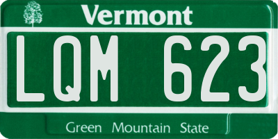 VT license plate LQM623
