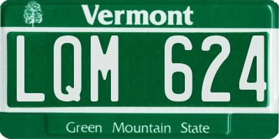VT license plate LQM624