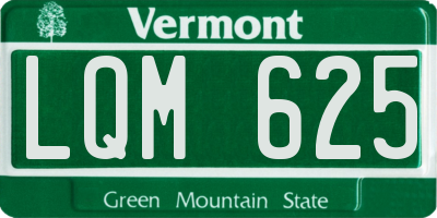 VT license plate LQM625