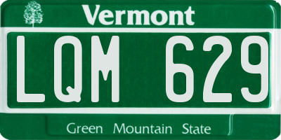 VT license plate LQM629