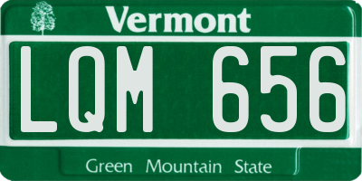 VT license plate LQM656