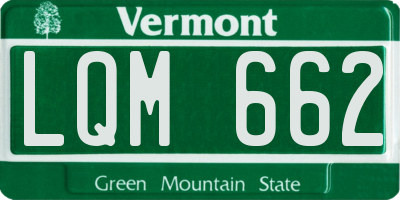 VT license plate LQM662