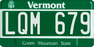 VT license plate LQM679