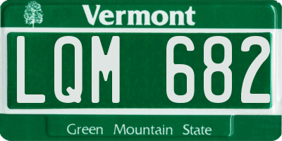 VT license plate LQM682