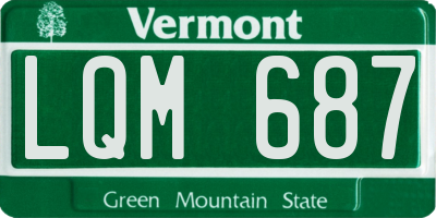 VT license plate LQM687