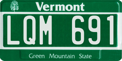 VT license plate LQM691