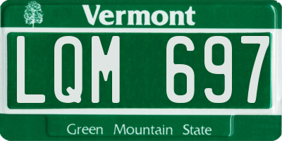 VT license plate LQM697