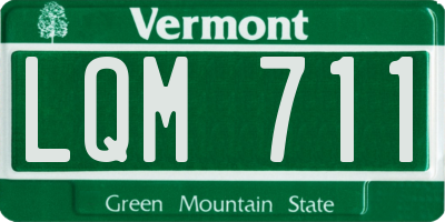VT license plate LQM711