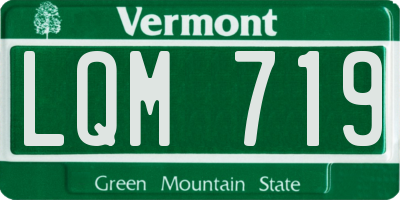 VT license plate LQM719