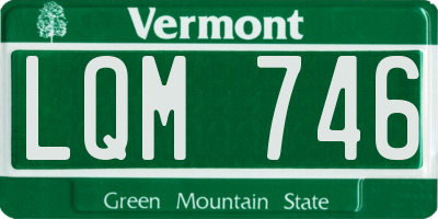 VT license plate LQM746