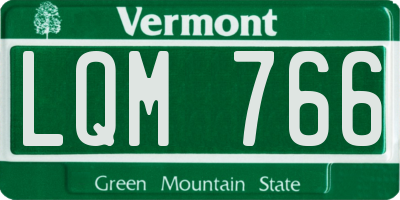 VT license plate LQM766