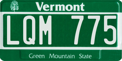 VT license plate LQM775