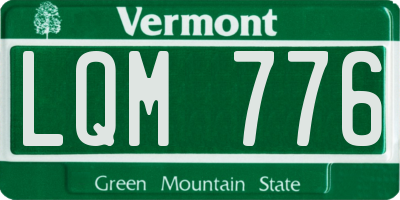 VT license plate LQM776