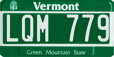 VT license plate LQM779