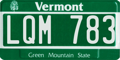 VT license plate LQM783