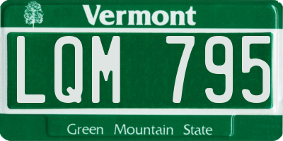 VT license plate LQM795
