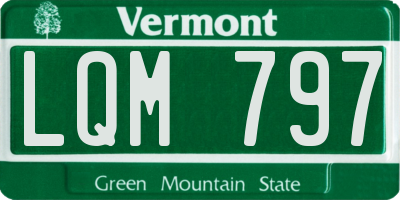 VT license plate LQM797