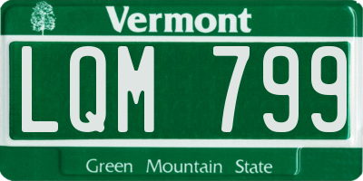 VT license plate LQM799