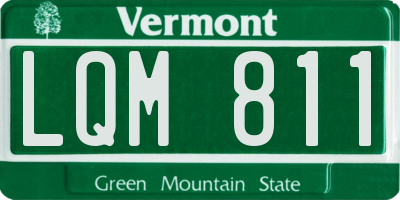 VT license plate LQM811