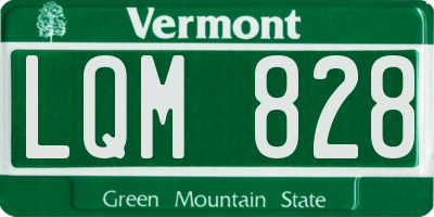 VT license plate LQM828