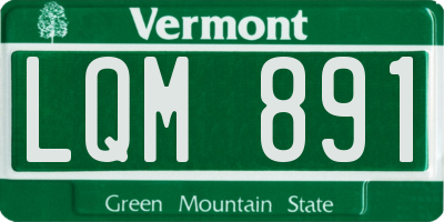 VT license plate LQM891