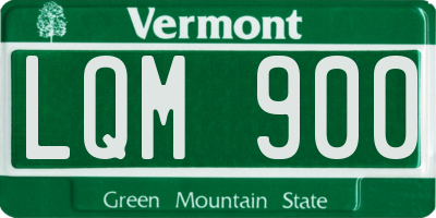 VT license plate LQM900