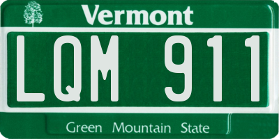 VT license plate LQM911