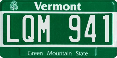 VT license plate LQM941