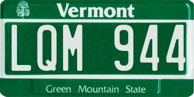 VT license plate LQM944
