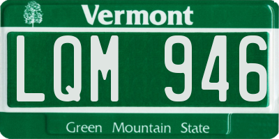 VT license plate LQM946