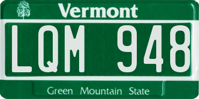 VT license plate LQM948