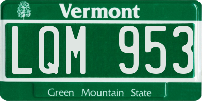 VT license plate LQM953