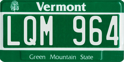 VT license plate LQM964