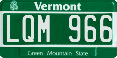VT license plate LQM966