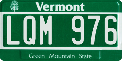 VT license plate LQM976