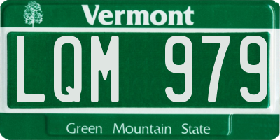 VT license plate LQM979