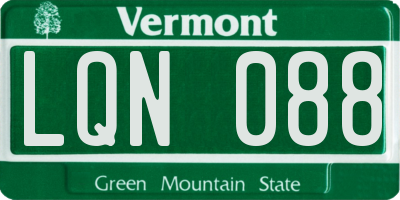 VT license plate LQN088
