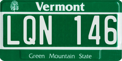 VT license plate LQN146