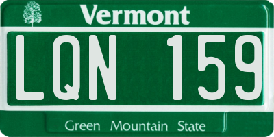 VT license plate LQN159