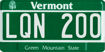 VT license plate LQN200
