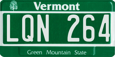 VT license plate LQN264