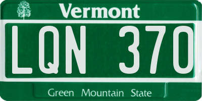 VT license plate LQN370