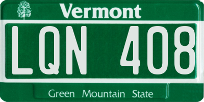 VT license plate LQN408